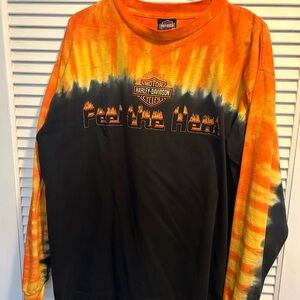 Harley-Davidson Fiery Orange and Black Sweatshirt
